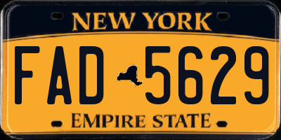 NY license plate FAD5629