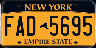 NY license plate FAD5695