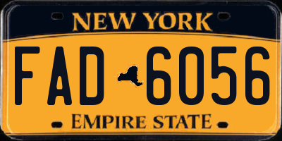 NY license plate FAD6056