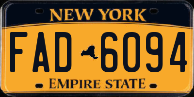 NY license plate FAD6094