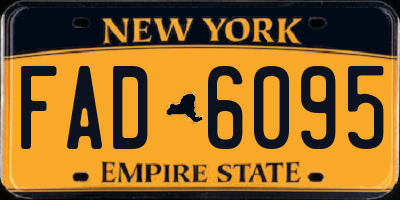 NY license plate FAD6095