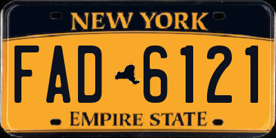 NY license plate FAD6121