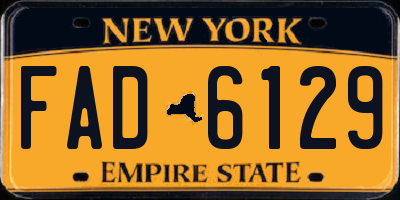 NY license plate FAD6129