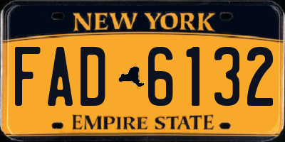 NY license plate FAD6132