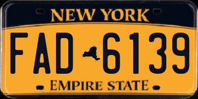 NY license plate FAD6139