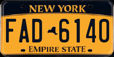 NY license plate FAD6140