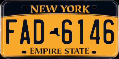 NY license plate FAD6146