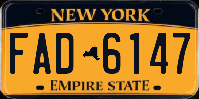 NY license plate FAD6147