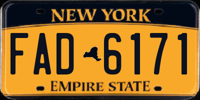 NY license plate FAD6171