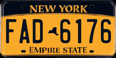 NY license plate FAD6176