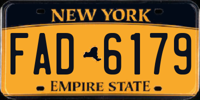 NY license plate FAD6179