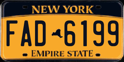 NY license plate FAD6199