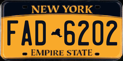 NY license plate FAD6202