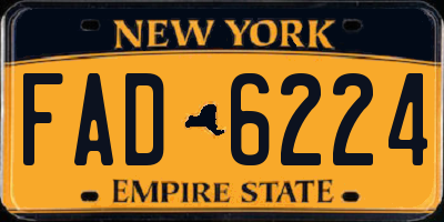 NY license plate FAD6224