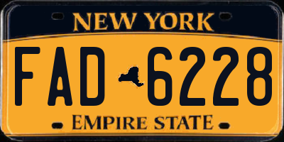 NY license plate FAD6228