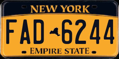 NY license plate FAD6244