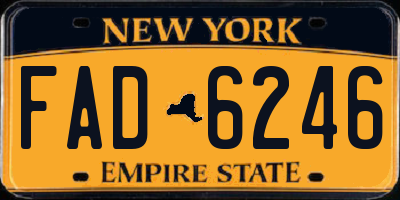 NY license plate FAD6246