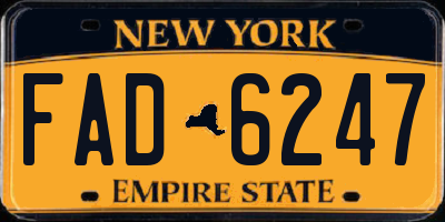 NY license plate FAD6247