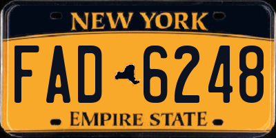 NY license plate FAD6248