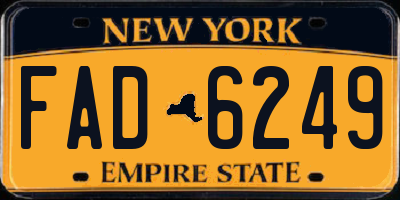 NY license plate FAD6249