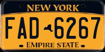 NY license plate FAD6267