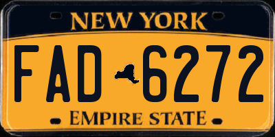 NY license plate FAD6272