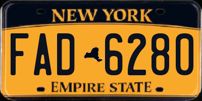 NY license plate FAD6280