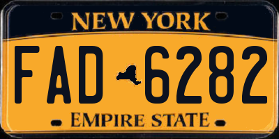 NY license plate FAD6282