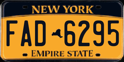 NY license plate FAD6295