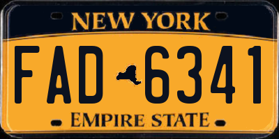 NY license plate FAD6341