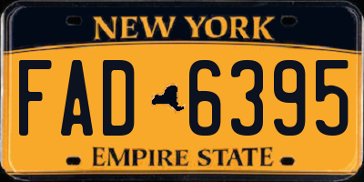 NY license plate FAD6395