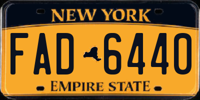 NY license plate FAD6440