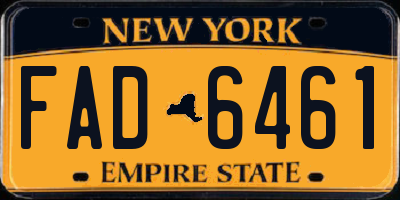 NY license plate FAD6461