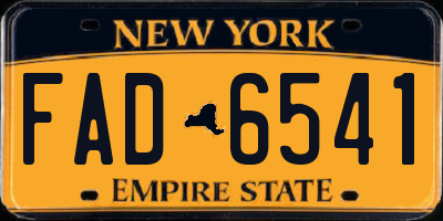 NY license plate FAD6541