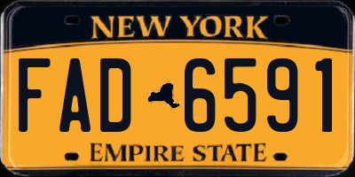 NY license plate FAD6591
