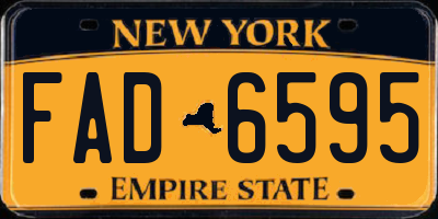 NY license plate FAD6595