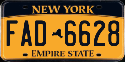 NY license plate FAD6628