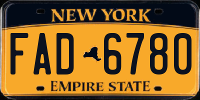 NY license plate FAD6780