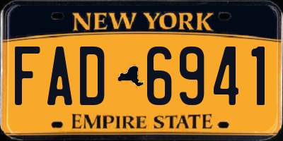 NY license plate FAD6941