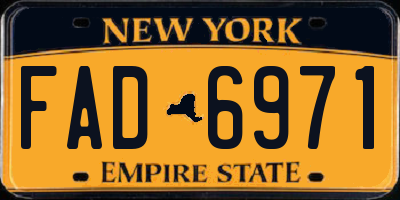 NY license plate FAD6971