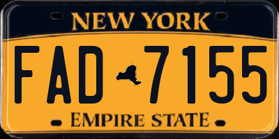 NY license plate FAD7155