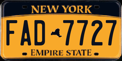 NY license plate FAD7727