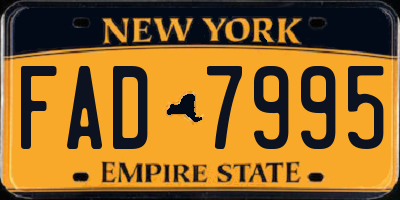 NY license plate FAD7995