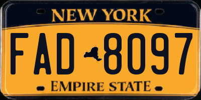 NY license plate FAD8097