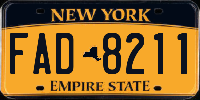 NY license plate FAD8211