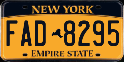 NY license plate FAD8295