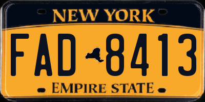 NY license plate FAD8413