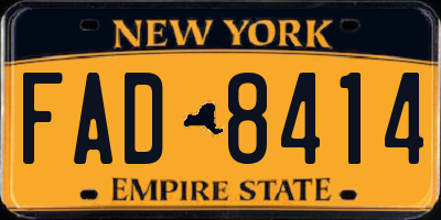 NY license plate FAD8414