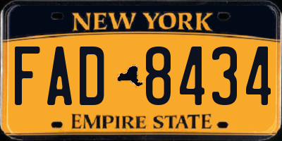 NY license plate FAD8434