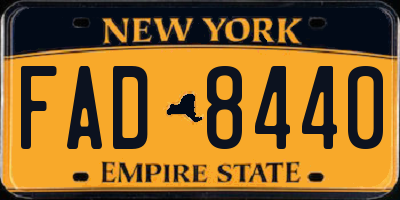 NY license plate FAD8440